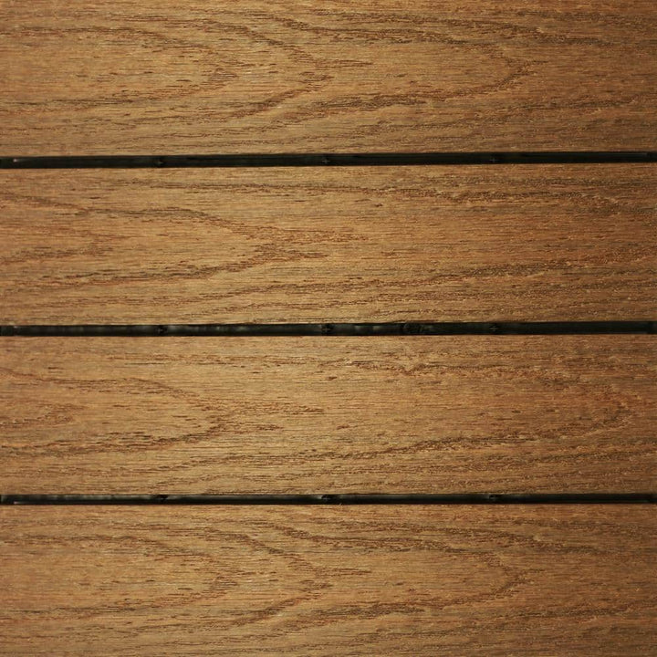 NewTechWood UltraShield Naturale 1 ft. x 1 ft. Quick Deck Outdoor Composite Deck Tile in Peruvian Teak (10 sq. ft. Per Box)