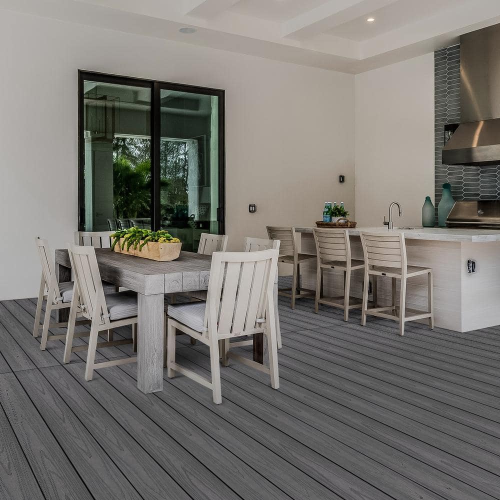 CREATIVE SURFACES Platinum Oak Composite Decking Boards - 12 ft (20 Planks)