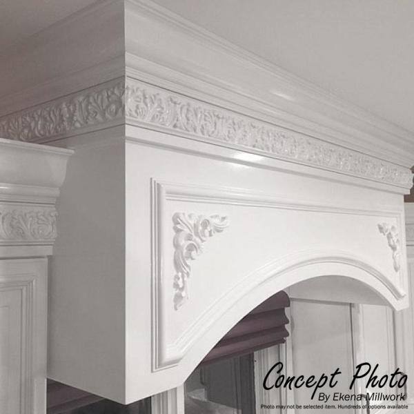 Ekena Millwork 3 in. H x 3 in. P x 4-1/4 in. F x 94-1/2 in. L Polyurethane Palmetto Smooth Crown Moulding (8-Pack)