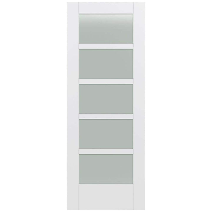 JELD-WEN MODA PMT1055 32 in. x 80 in. Primed Solid Core Wood Interior Door Slab with Translucent Glass