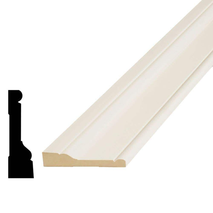 Alexandria Moulding 1-1/16 in. x 3-1/2 in. x 96in. MDF Primed Fiberboard Casing Moulding Pack (6 pack)