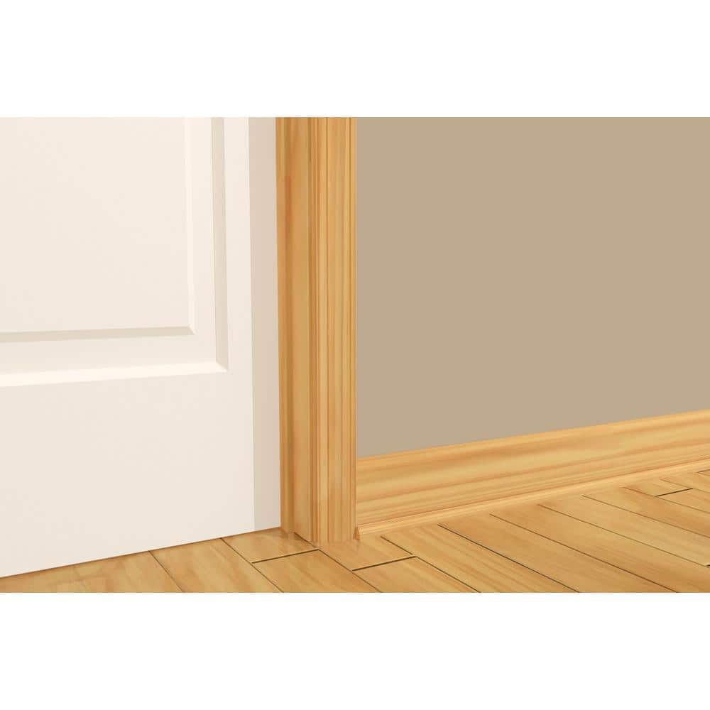 Alexandria Moulding 3/8 in. D x 1-3/8 in. W x 96 in. L Pine Wood Finger-Joint Jamb Colonial Stop Moulding (10-Pack)