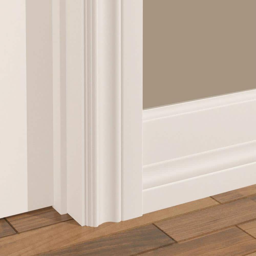 Alexandria Moulding 5/8 in. x 3-1/4 in. x 96 in. Primed MDF Casing Moulding Pack (6 pack)