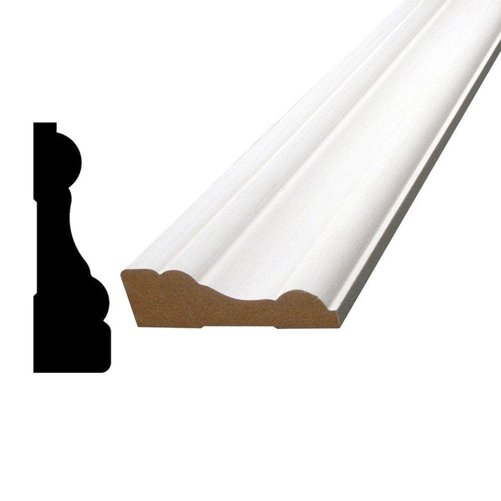 Alexandria Moulding 11/16 in. x 2-1/4 in. x 84 in. Primed MDF Casing Moulding Pack (6 pack)