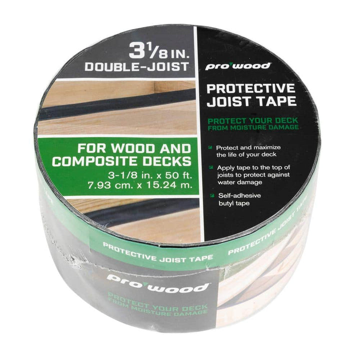 ProWood 3-1/8 in. x 50 ft. Black Butyl Deck Joist Tape for under Decking Board