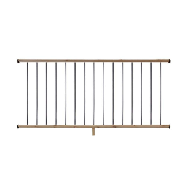 ProWood 6 ft. Cedar Moulded Rail Kit with Aluminum Round Balusters
