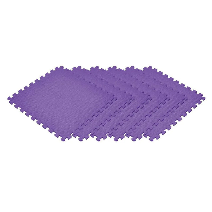Norsk Purple 24 in. x 24 in. EVA Foam Non-Toxic Solid Color Interlocking Tiles, 0.47 in. Thick (168 sq. ft., 42 Tiles)