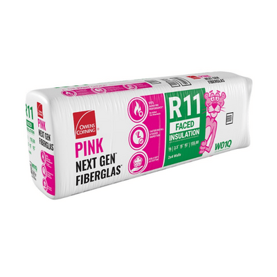 Owens Corning R-11 Kraft Faced Fiberglass Insulation Batts, 3.5 in. x 15 in. x 105 in. (5 Bags)