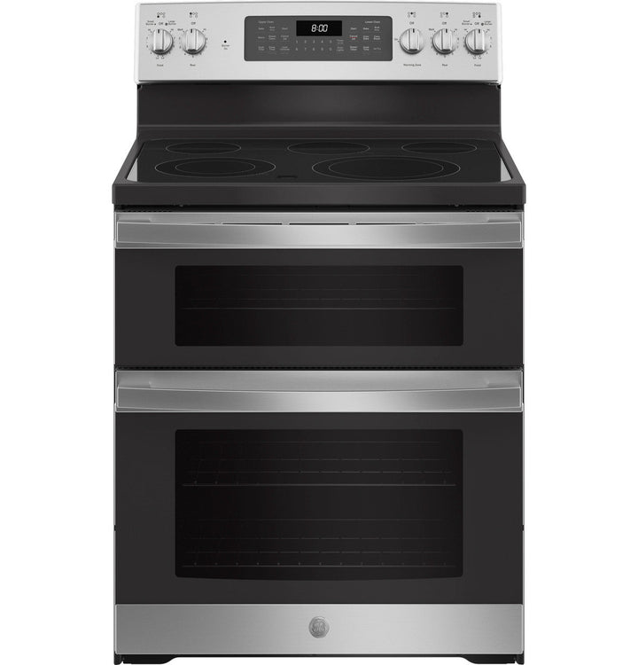 GE 30 in. 6.6 cu. ft. Double Oven Electric Range with Steam-Cleaning Convection Oven in Stainless Steel