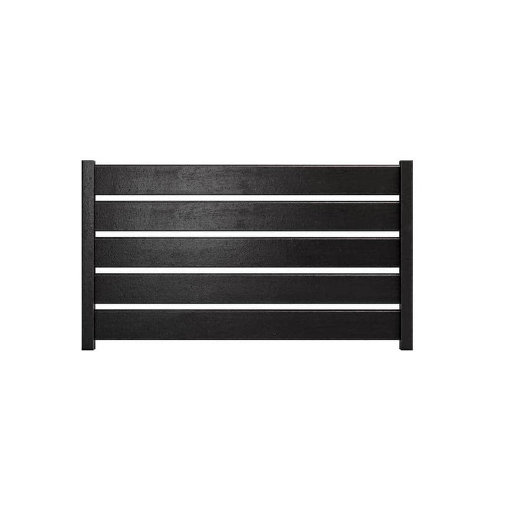 Natures Composites Composite Modern Horizontal Semi-Privacy Perimeter Fence (3.5 ft. H x 6 ft. W) Raven