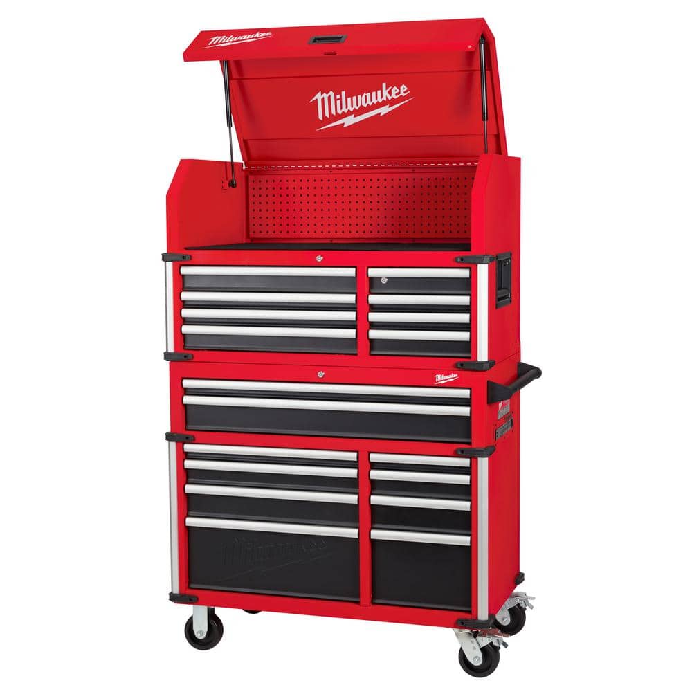 Milwaukee High Capacity 41 in. W x 22.1 in. D 8-Drawer Top Tool Chest with Integrated Power