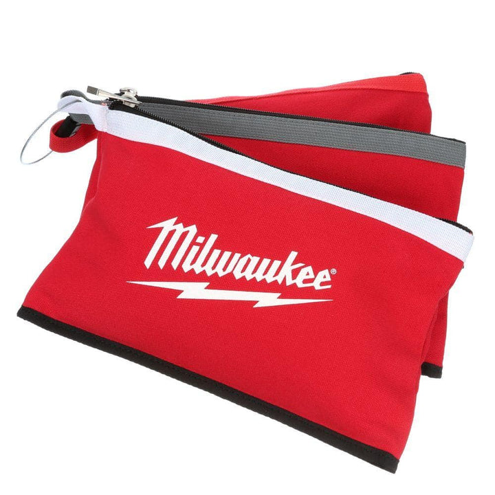 Milwaukee 12 in. Zipper Tool Bag, Multi-Color Webbing (3-Pack)