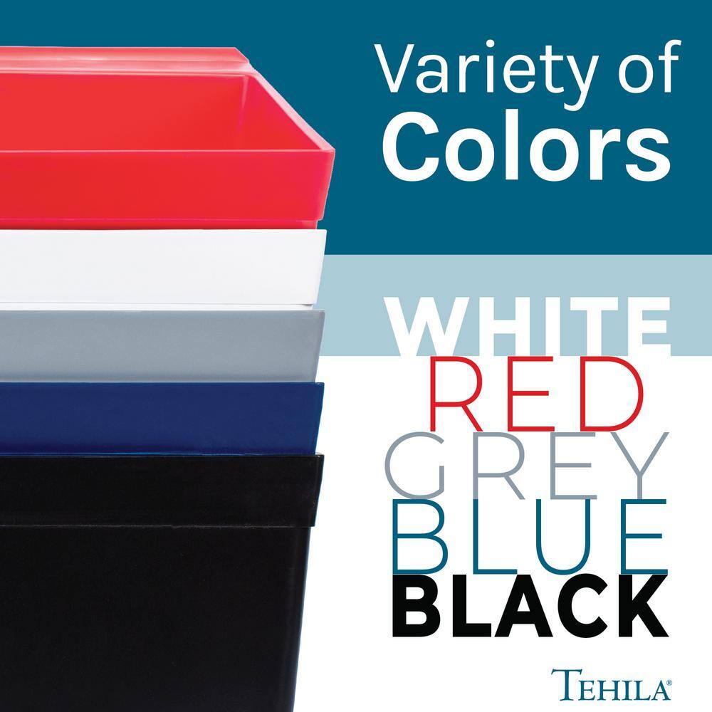 TEHILA 22.875 in. x 23.5 in. Thermoplastic Freestanding Red Utility Sink Set with Adjustable Legs