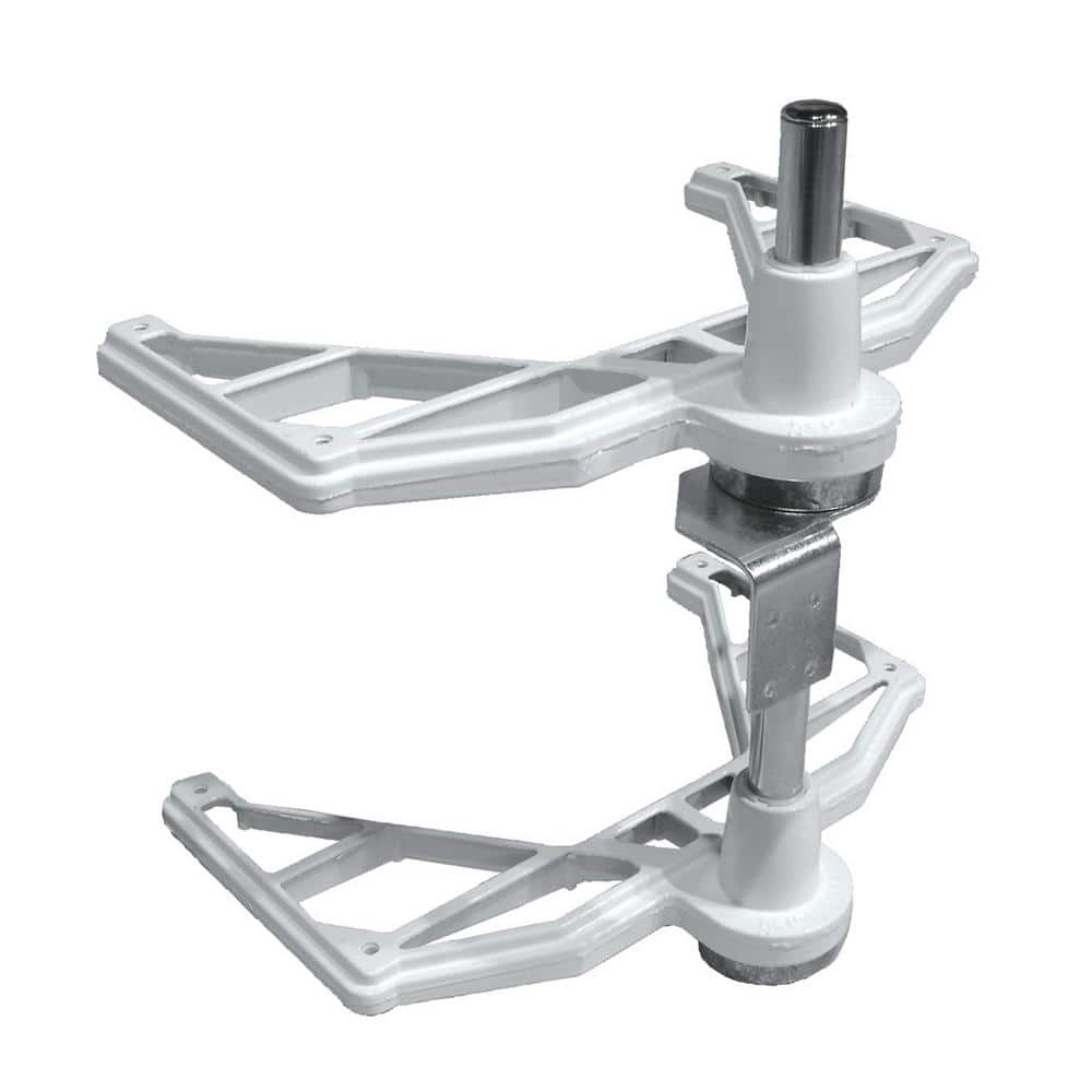 Rev-A-Shelf 2-Shelf White 31 in. Lazy Susan Half-Moon Polymer Blind Cabinet
