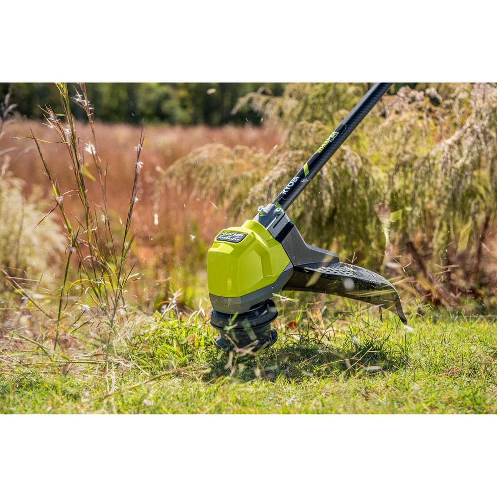 RYOBI 40-Volt HP Brushless Whisper Series 21 in. Walk Behind Self-Propelled All Wheel Drive Mower Trimmer 3 Batteries Chargers