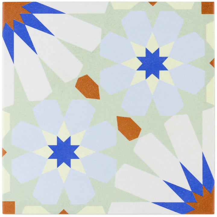 Bond Tile Uffizi Multicolored Encaustic 9x9 Glazed Porcelain Tile