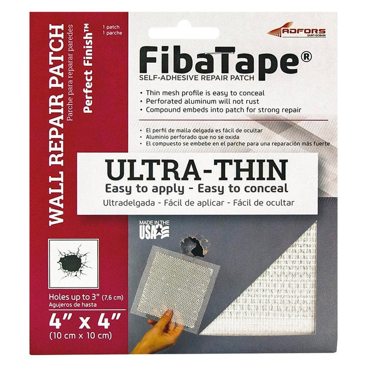 Saint-Gobain ADFORS FibaTape Perfect Finish 4 in. x 4 in. Self-Adhesive Wall Repair Patch