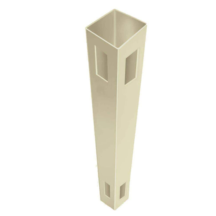 Veranda Linden 5 in. x 5 in. x 7 ft. Sand Vinyl Routed Fence Corner Post