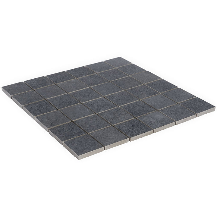 Fordham Nero Black Matte Porcelain Mosaic Tile - 2x2, Durable and Stylish