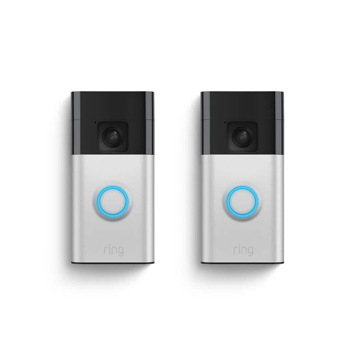 Ring Battery Doorbell with Head-to-Toe HD Video, Live View with 2-Way Talk, and Motion Detection-Satin Nickel, 2-Pack