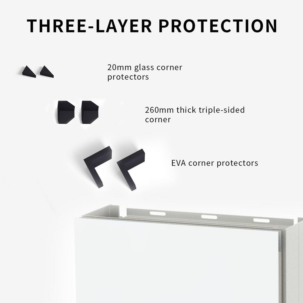TaiMei 15 in. x 24 in. Frameless Recessed or Surface-Mount Beveled Single Mirror Bathroom Medicine Cabinet