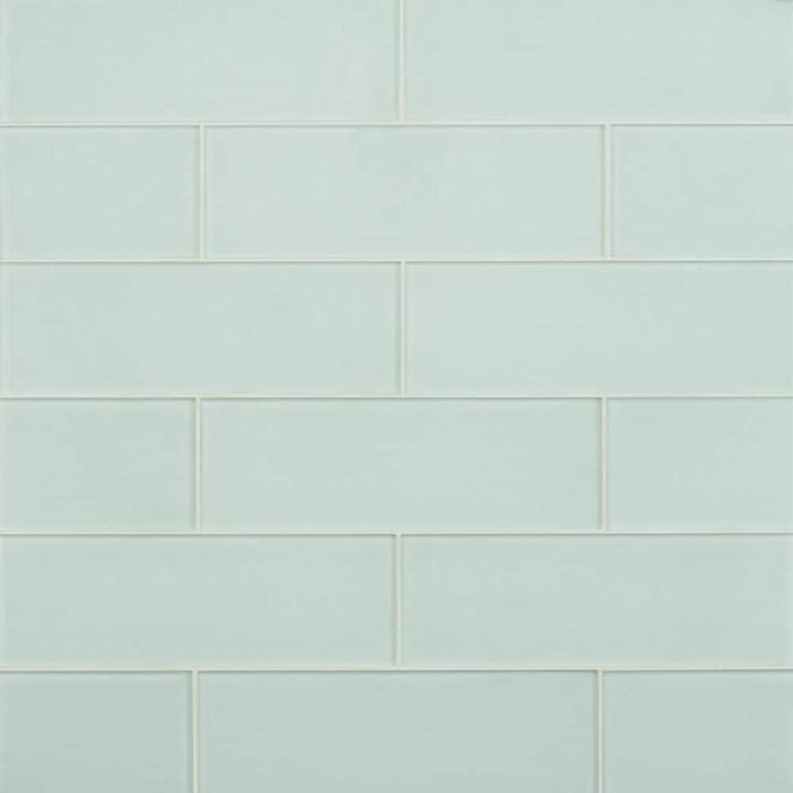 Ivy Hill Tile Contempo Seafoam Frosted 4 in. x 12 in. Glass Tile (15 pieces, 5 sq. ft./Box)