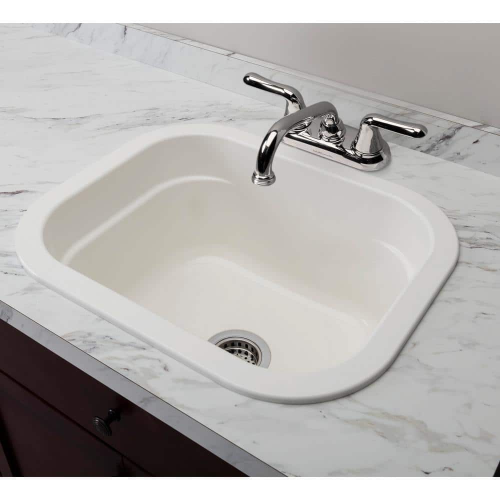 MUSTEE Vector 22 x 18 x 10.5 Molded Fiberglass Undermount Laundry/Utility Sink
