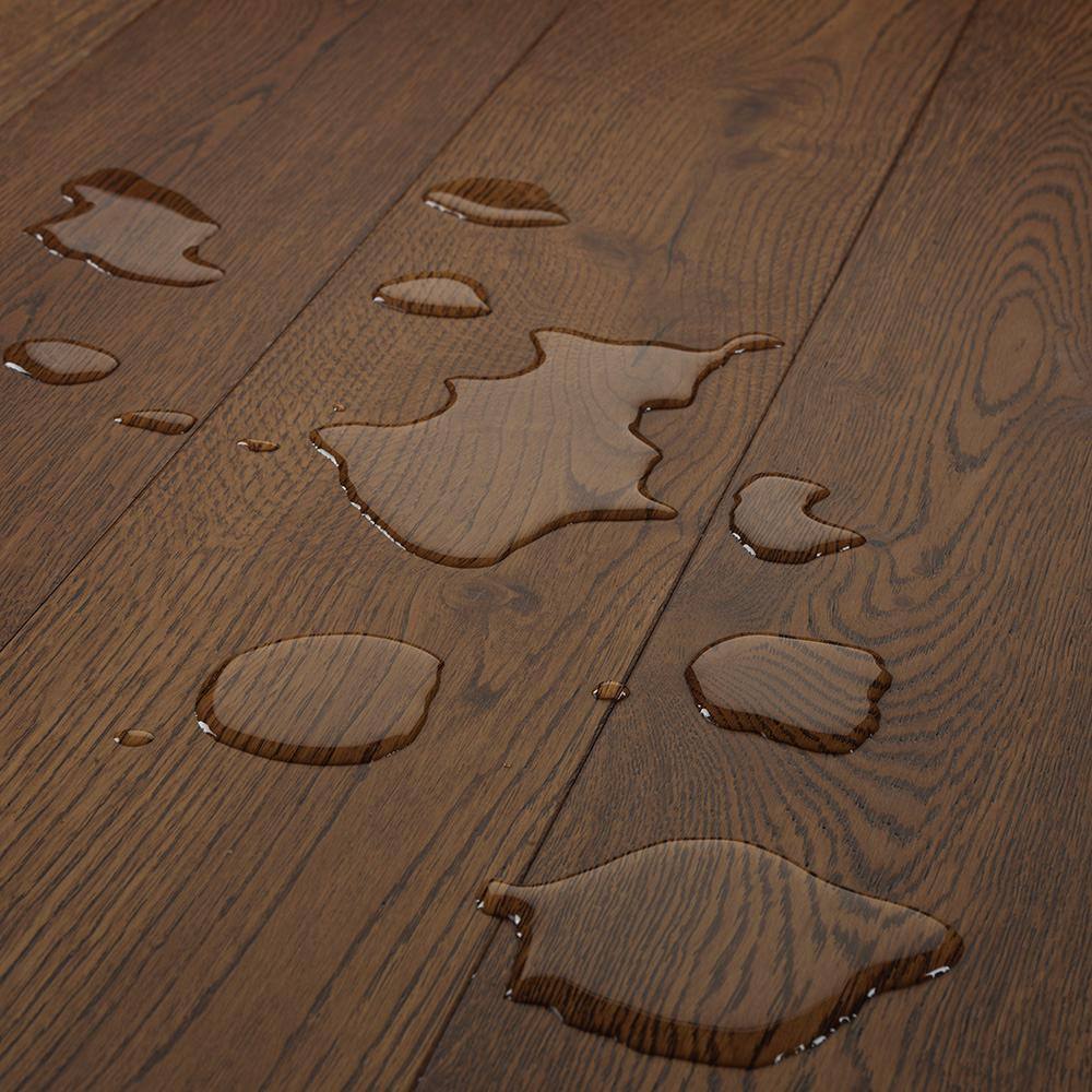 Sure+ Sepia Brown Hickory Hickory 1/4 in. T x 6.5 in. W Click Lock W Brushed Engineered Hardwood Flooring (21.7 sq.ft./case)