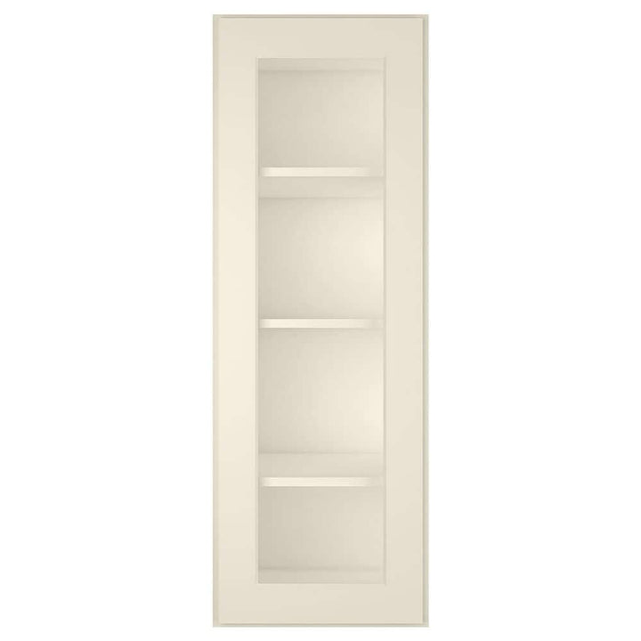 HOMEIBRO 15 in. W X 12 in. D X 42 in. H in Antique White Plywood Ready to Assemble Wall Kitchen Cabinet with 1-Door 3-Shelves