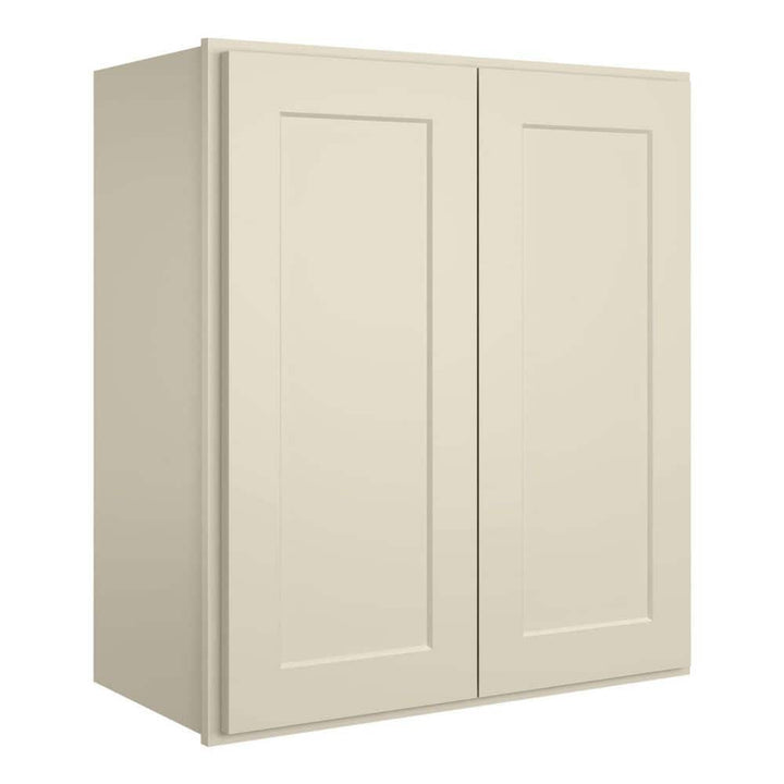 HOMEIBRO 27-in W X 12-in D X 30-in H in Shaker Antique White Plywood Ready to Assemble Wall Kitchen Cabinet