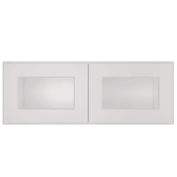 HOMEIBRO Newport Shaker Dove Ready to Assemble Wall Cabinet with 2-Doors(33 in. W x 12 in. H x 12 in. D)