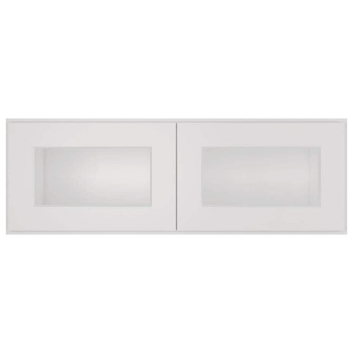 HOMEIBRO 36 in. W X 12 in. D X 12 in. H in Shaker Dove Plywood Ready to Assemble Wall Kitchen Cabinet with 2-Doors