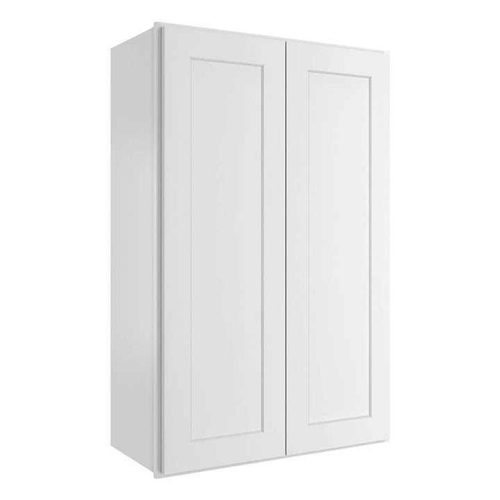HOMEIBRO Newport Shaker White Ready to Assemble Wall Cabinet with 2-Doors 3-Shelves (24 in. W x 42 in. H x 12 in. D)