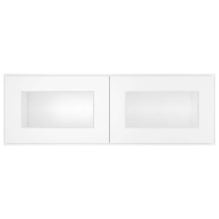 HOMEIBRO 36 in. W X 12 in. D X 12 in. H in Shaker White Plywood Ready to Assemble Wall Kitchen Cabinet with 2-Doors