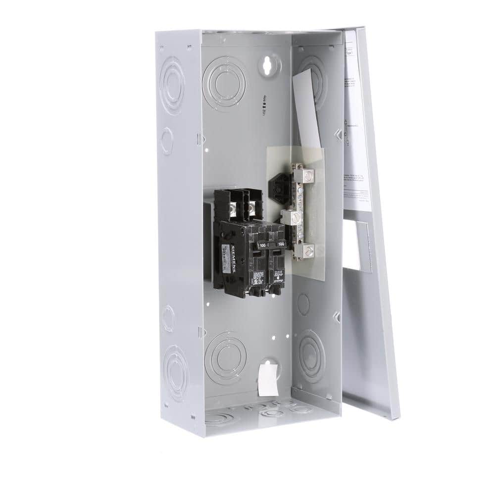 Siemens EQ 100-Amp 2-Space 2-Circuit Indoor Main Breaker Load Center - E0202MB1100