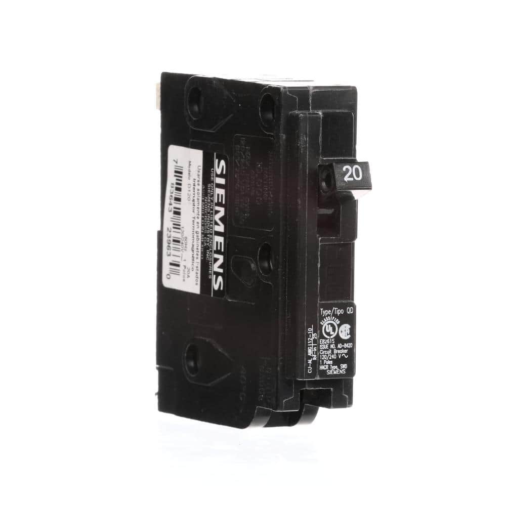Siemens 20 Amp Single-Pole Type QD Replacement Circuit Breaker