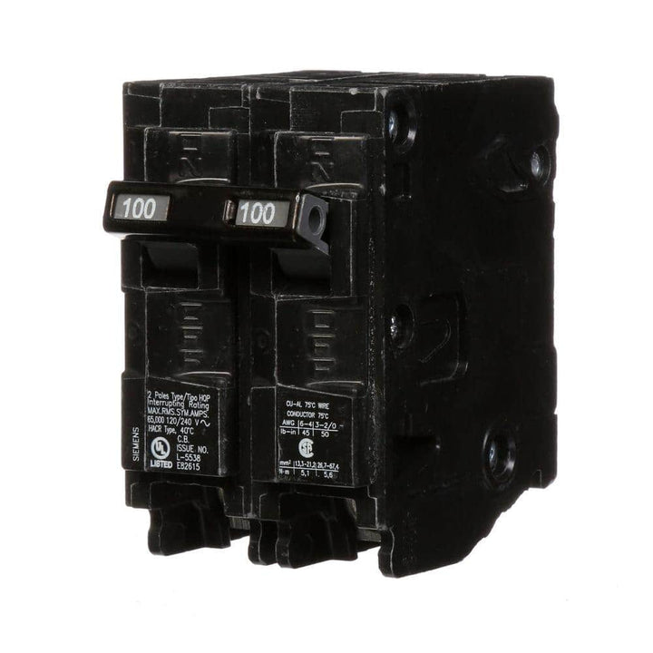 Siemens 100 Amp Double-Pole Type HQP 65kA Circuit Breaker