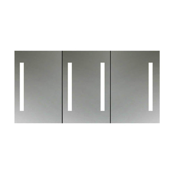 Fresca Tiempo 60 in. W. x 30 in. H Rectangular Moisture-resistant Aluminum Medicine Cabinet with Mirror and LED Lighting