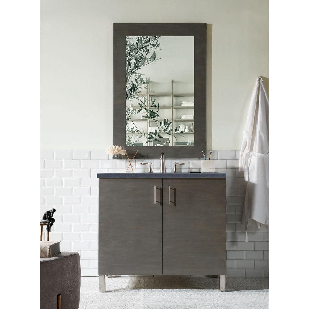 James Martin Vanities Metropolitan 30" x 44" Silver Oak Wall Mirror