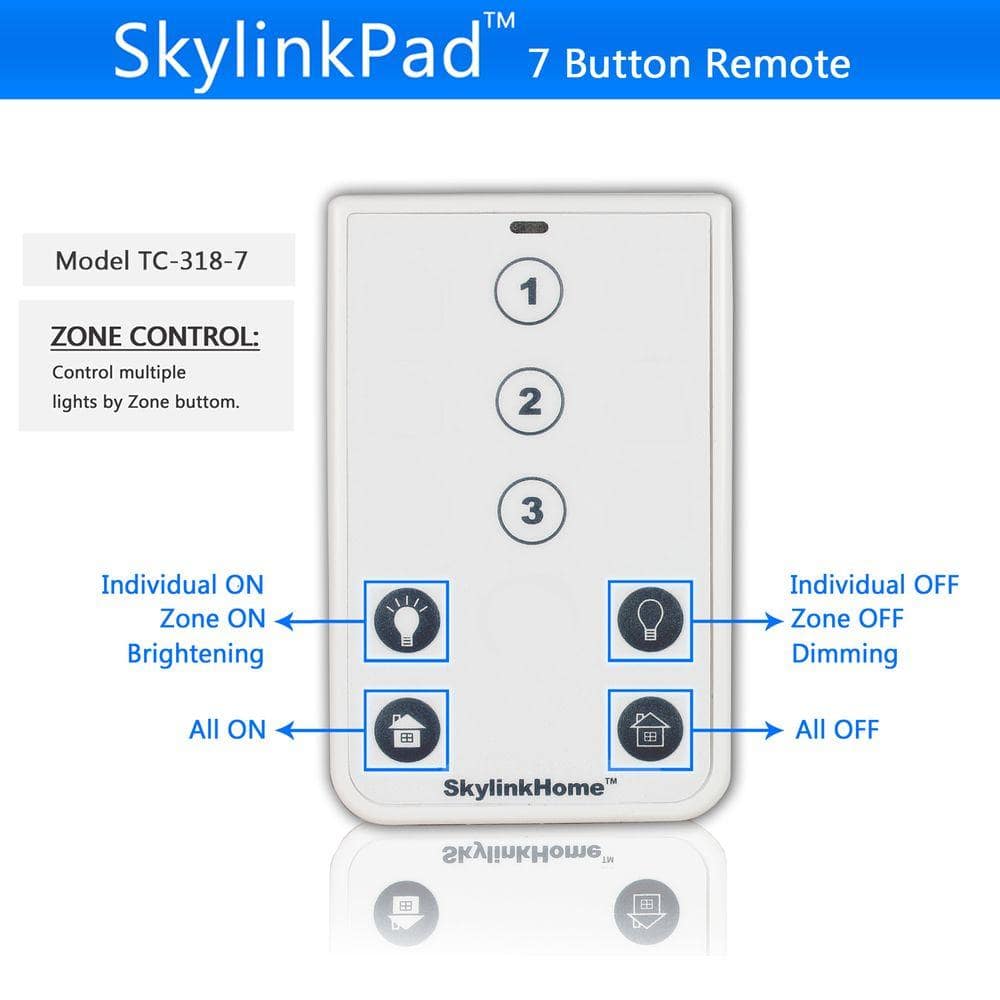 SkyLink 7-Button Deluxe Wireless Home Automation Lighting Transmitter
