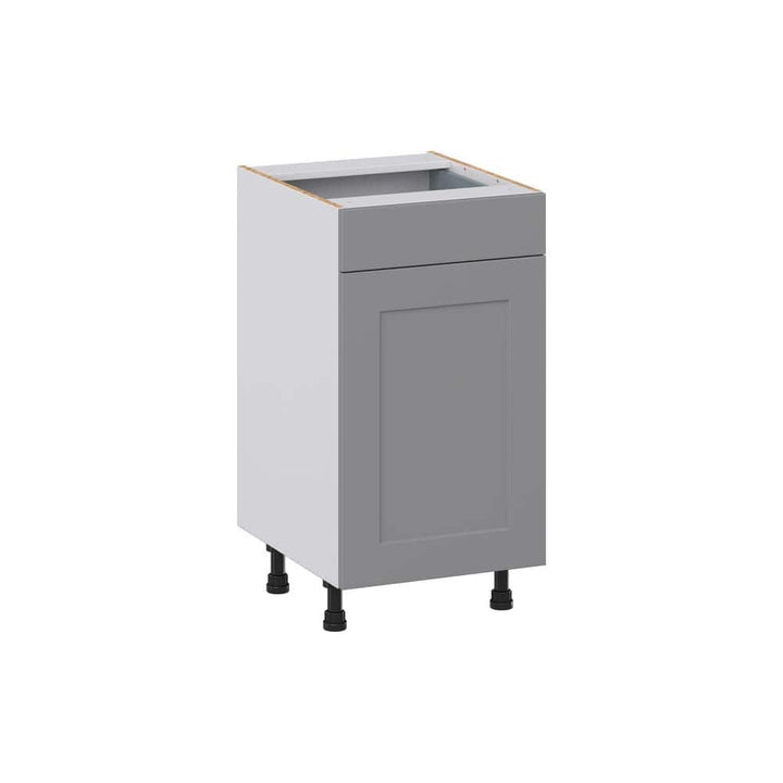 J COLLECTION Bristol Painted Slate Gray Shaker Assembled 18 in. W x 34.5 in. H x 21 in. D Vanity 1 Drawer Base Kitchen Cabinet