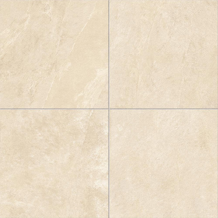Sample – Slate White 6 in. x 6 in. x 0.75 in. Stone-Look Porcelain Paver