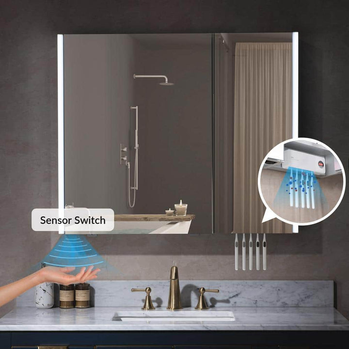 WOODBRIDGE 36 in. W x 30 in. H Surface-Mount Bathroom Medicine Cabinet with Mirror
