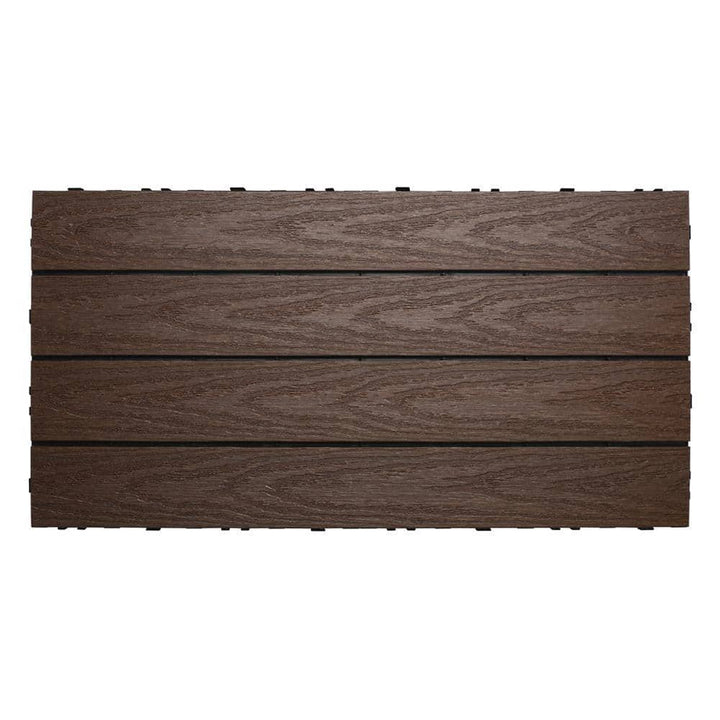 NewTechWood UltraShield Naturale 1 ft. x 2 ft. Quick Deck Outdoor Composite Deck Tile in Spanish Walnut (20 sq. ft. Per Box)