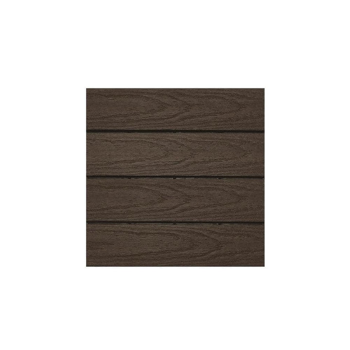 NewTechWood UltraShield Naturale 1 ft. x 1 ft. Quick Deck Outdoor Composite Deck Tile in Spanish Walnut (10 sq. ft. per Box)