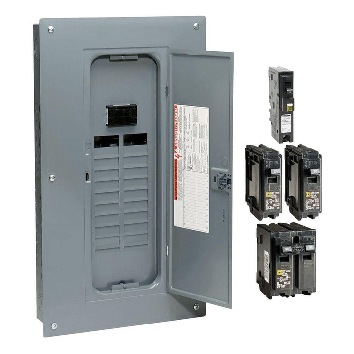 Square D Homeline 100-Amp 20-Space 40-Circuit Indoor Main Breaker Plug-On Neutral Load Center - HOM2040M100PC1AVP