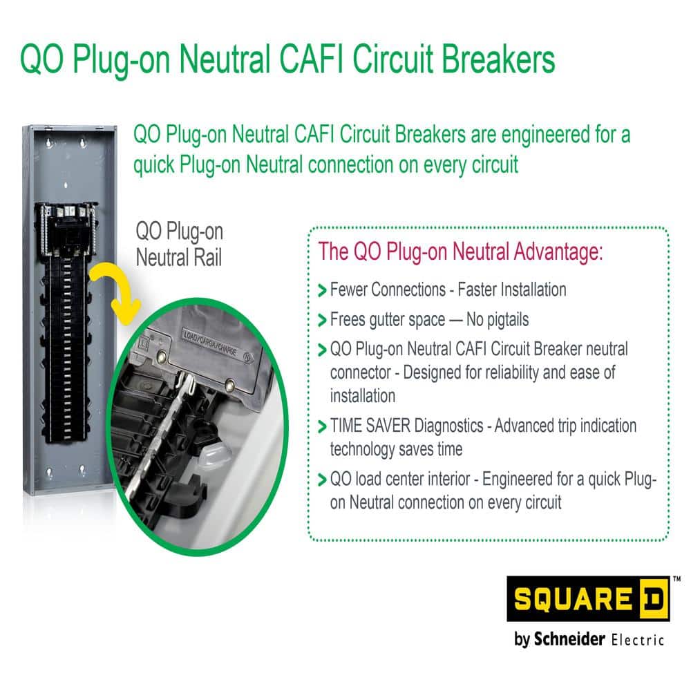 Square D QO 15 Amp Single-Pole Plug-On Neutral Combination Arc Fault Circuit Breaker (6-Pack)