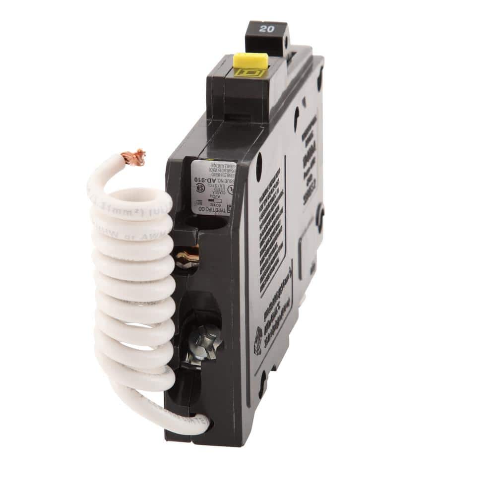 Square D QO Qwik-Gard 20 Amp Single-Pole GFCI Circuit Breaker