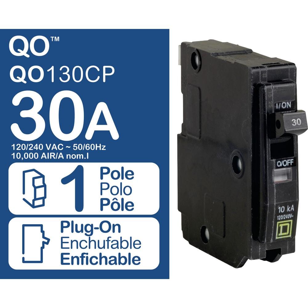 Square D QO 30 Amp Single-Pole Circuit Breaker(QO130CP)