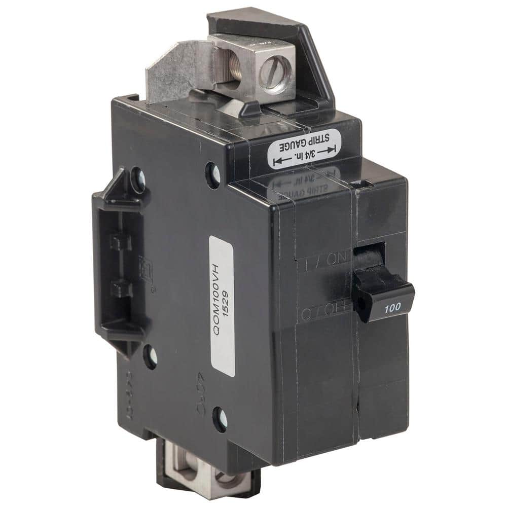 Square D QO 100 Amp 22k AIR QOM1 Frame Size Main Breaker for QO or Homeline 125 or 100 Amp Load Centers